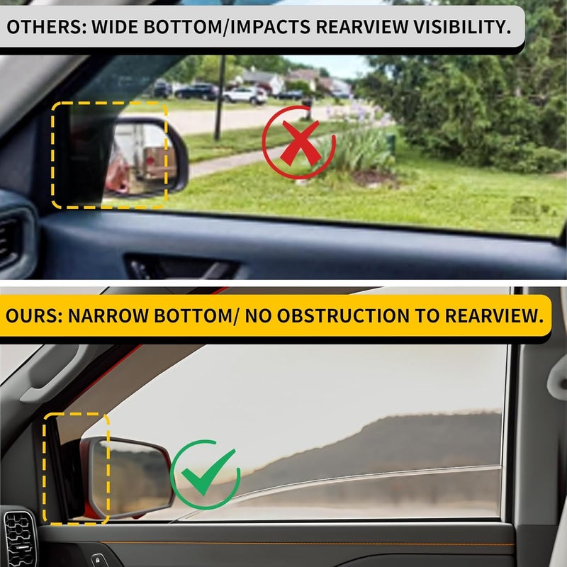 Maxzina Visor Rain Guards Compatible with 2024 2025 2026 Ford Ranger Front and Rear in-Channel Window Visors Wind Deflectors Weather Shield for 2026 Ranger 4PCS Accessories - Image 2